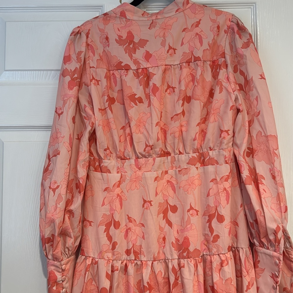 Petal & Pup Pink Floral Tiered Midi Dress - Picture 12 of 12
